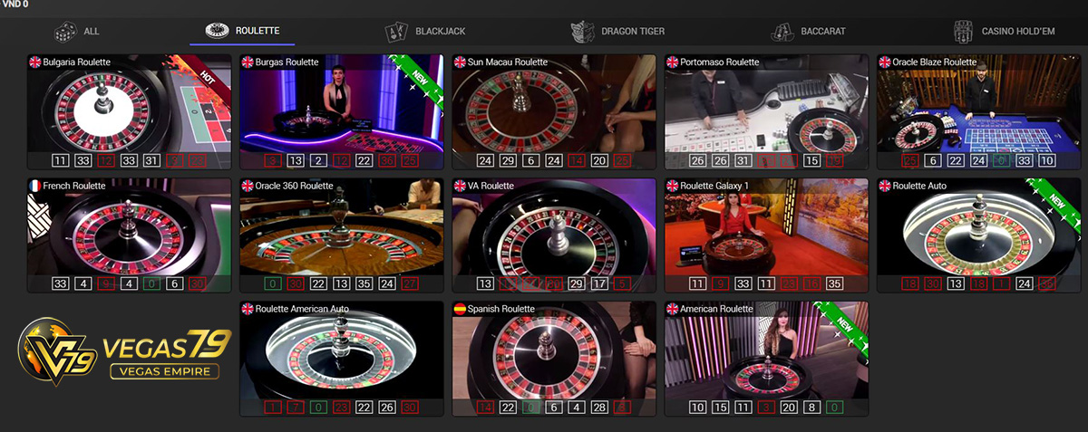 Sảnh VIVO – Sòng Bài Casino VIVO Gaming Vegas Empire