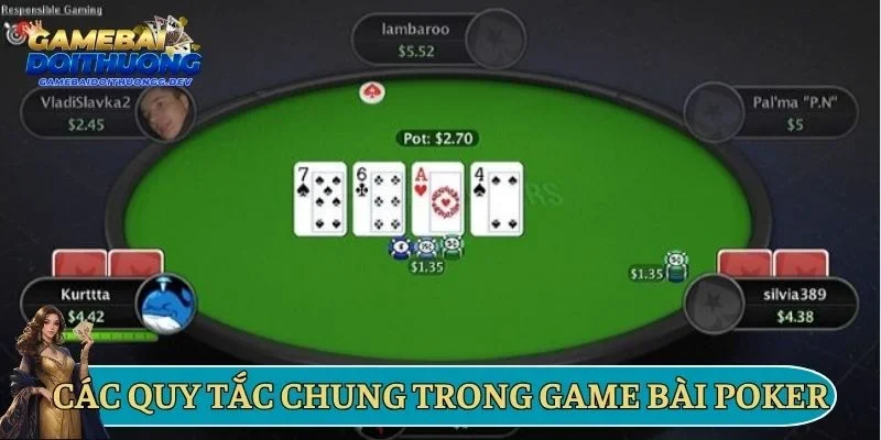 Các quy tắc chung trong game bài Poker