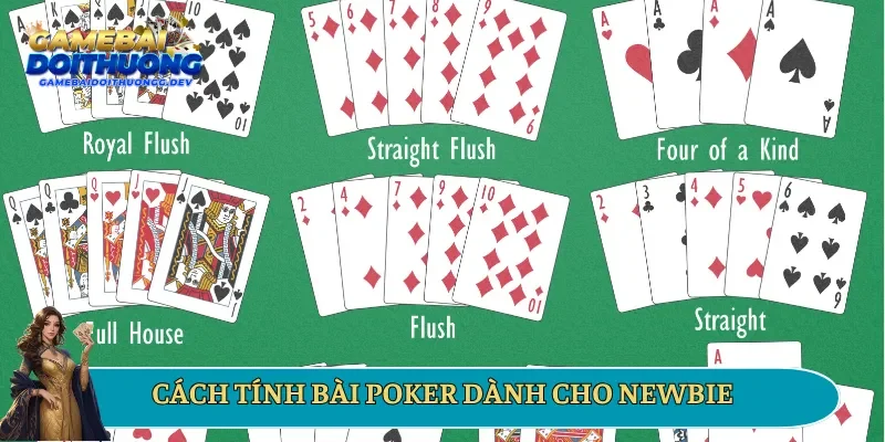 Cách tính bài Poker qua các tổ hợp cụ thể
