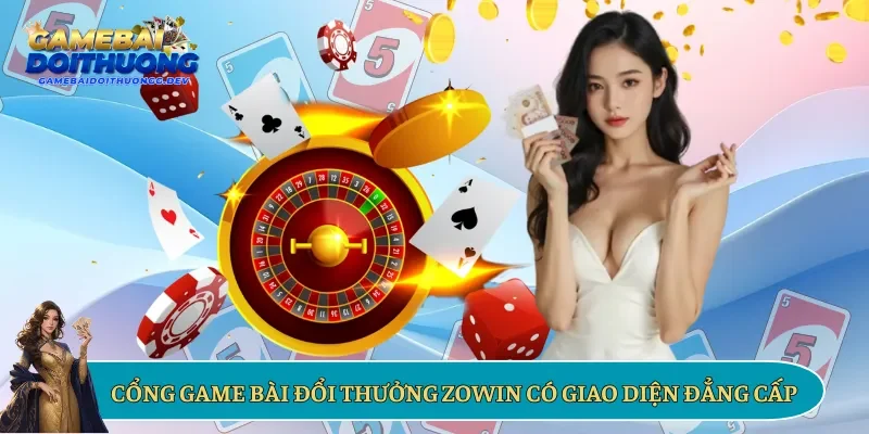 Cổng game bài đổi thưởng Zowin có giao diện đẳng cấp