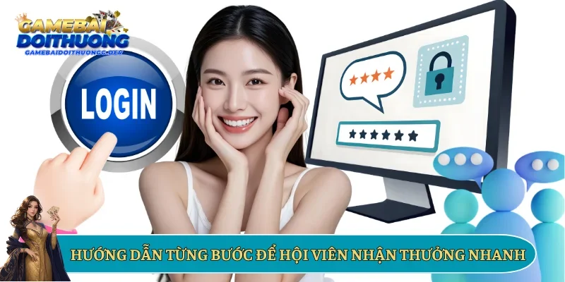 Hướng dẫn từng bước để hội viên nhận thưởng nhanh