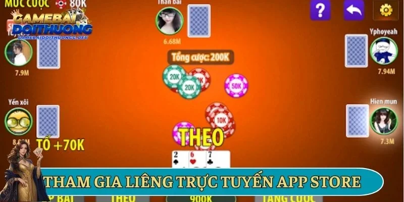Tham gia chơi liêng trực tuyến tại App Store