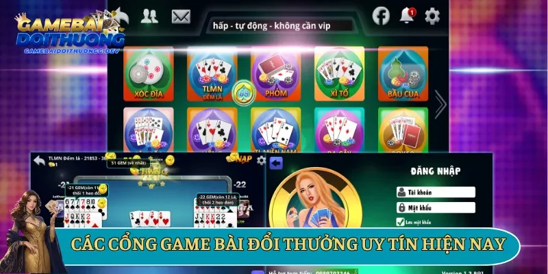 Tổng hợp các cổng game bài đổi thưởng uy tín chất lượng